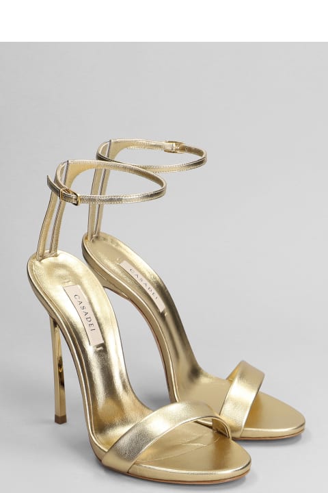 Casadei Sandals for Women Casadei Blade Sandals In Gold Leather