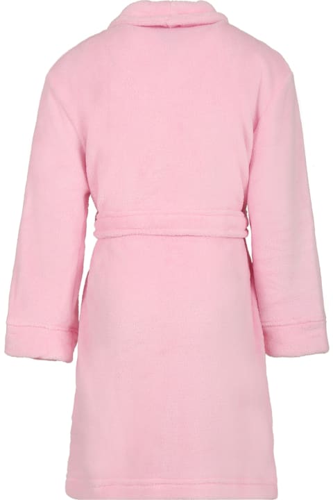 أدوات منزلية Ralph Lauren Pink Bathrobe For Girl With Logo
