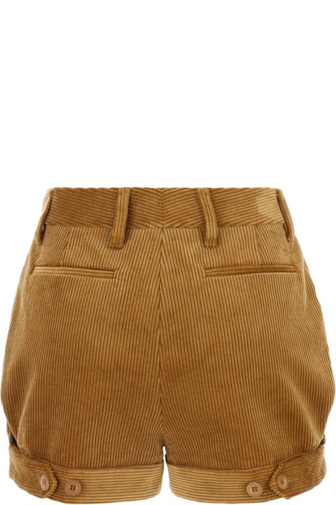 Prada Pants & Shorts for Women Prada Ochre Corduroy Shorts