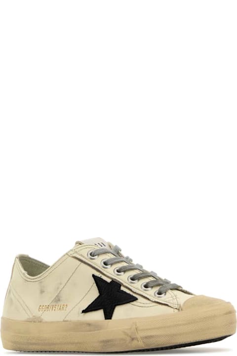 Golden Goose Sneakers for Women Golden Goose White Leather V-star 2 Sneakers