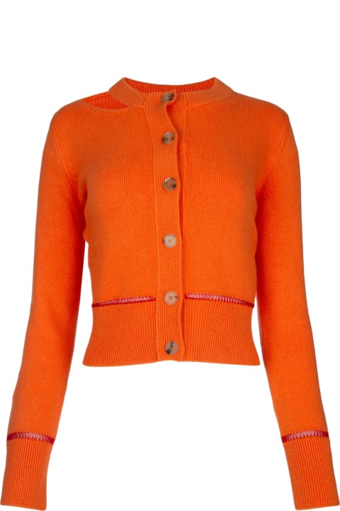 Clothing for Women Alexander McQueen Orange Wool Cardigan