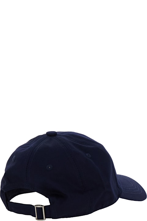 Drôle de Monsieur Accessories for Men Drôle de Monsieur 'la Casquette Slogan' Blue Baseball Cap With Logo Print On The Front In Cotton Man