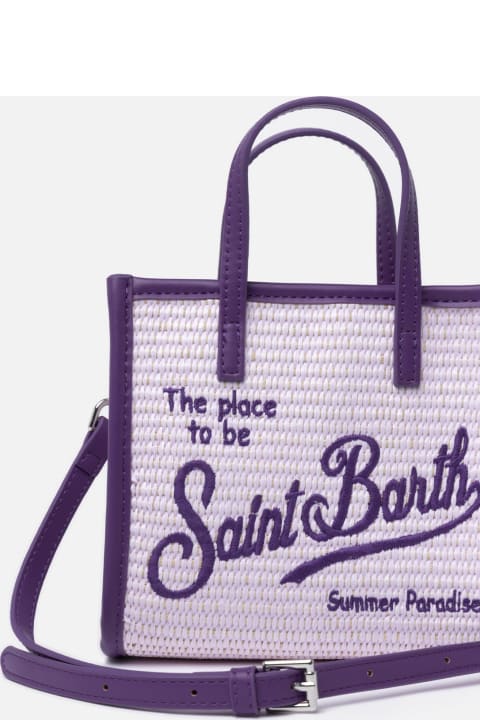 Homeware MC2 Saint Barth Lilac Mini Vivian Straw Handbag