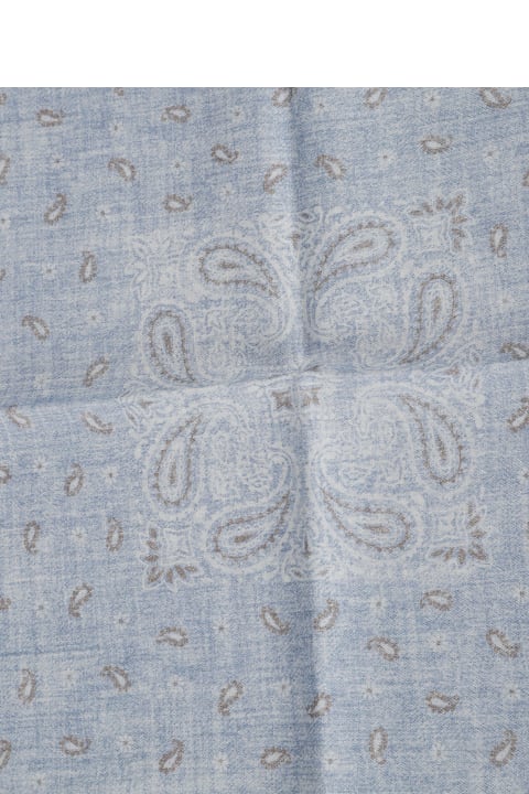 Eleventy Accessories for Men Eleventy Paisley Print Handkerchief