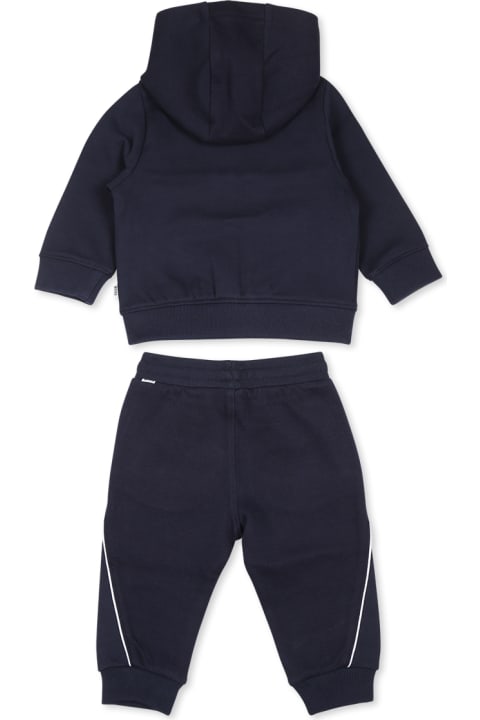 Homeware Hugo Boss Light Blue Set For Baby Boy With Logo