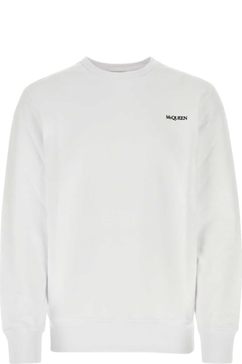Alexander McQueen Fleeces & Tracksuits for Men Alexander McQueen White Cotton Sweatshirt