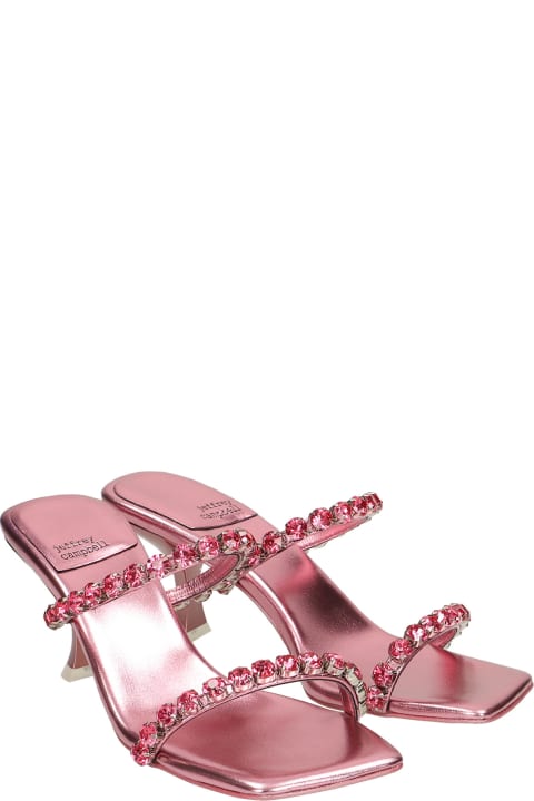 Mrs-big-2 Sandals In Rose-pink Leather