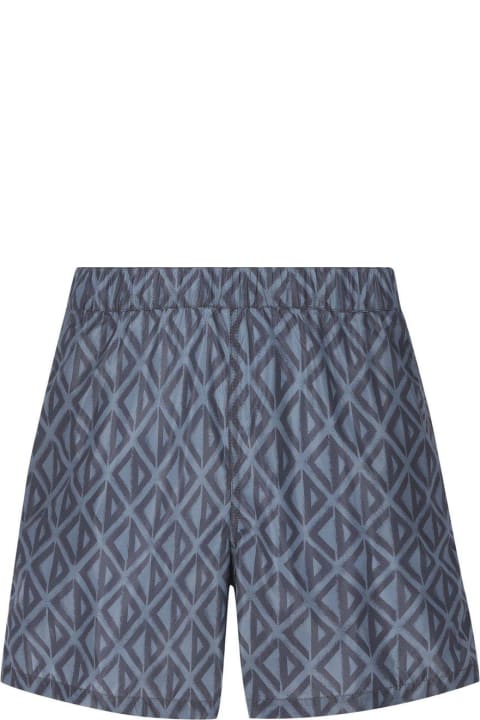 Bottoms for Boys Dior All-over Printed Mid-rise Swim Shorts