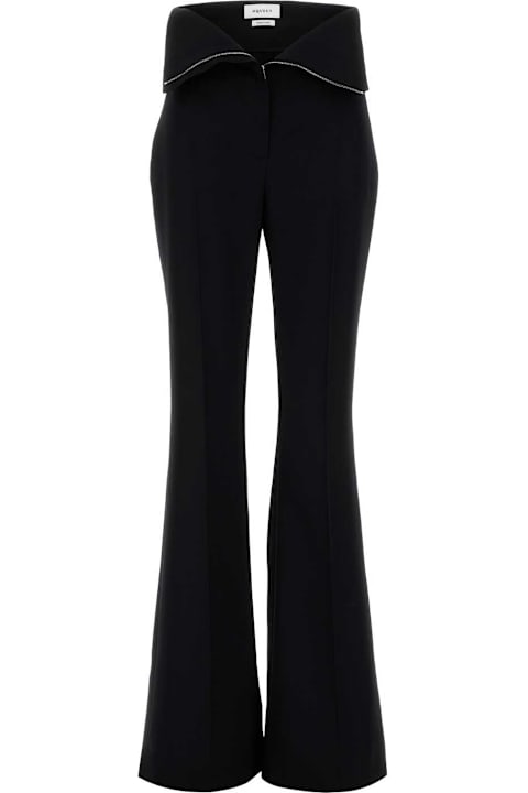 Homeware Alexander McQueen Black Flared Pants With Foldover Waist