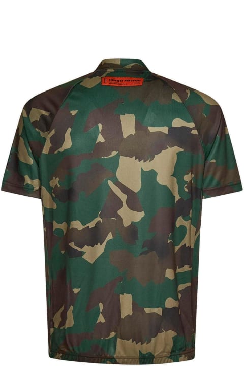 メンズ HERON PRESTONのトップス HERON PRESTON Camouflage Printed Mockneck T-shirt