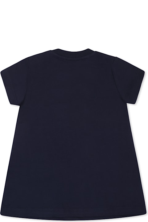 خصم على الأطفال Moschino Blue Dress For Baby Girl With Teddy Bear