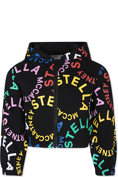 Homeware Stella McCartney Kids Black Sweatshirt For Girl With Logo