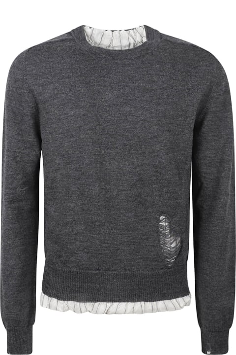 Sweaters for Men Maison Margiela Distressed Rib Sweatshirt