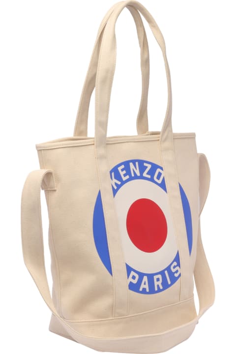 メンズ トートバッグ Kenzo Logo Patched Tote