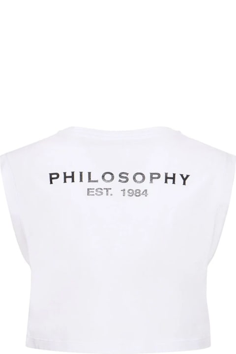 Philosophy di Lorenzo Serafini Topwear for Women Philosophy di Lorenzo Serafini T-shirt Cropped Con Logo