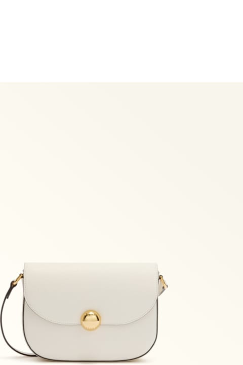 Homeware Furla Moonlight S Crossbody Bag In Cream Leather