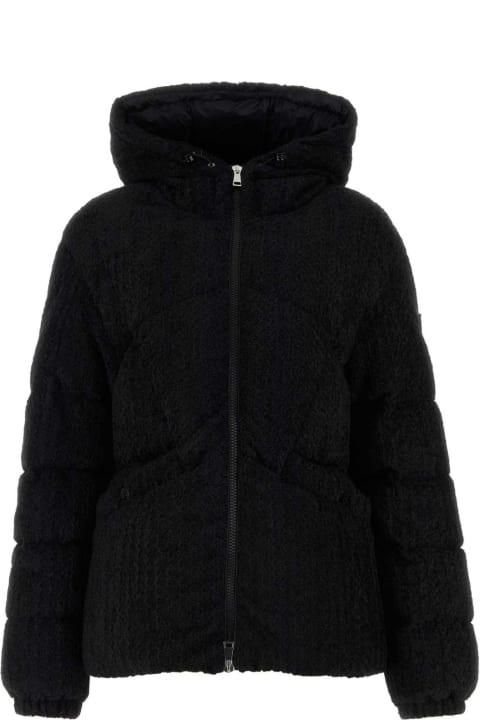 Moncler Clothing for Women Moncler Black Bouclã© Sterne Down Jacket