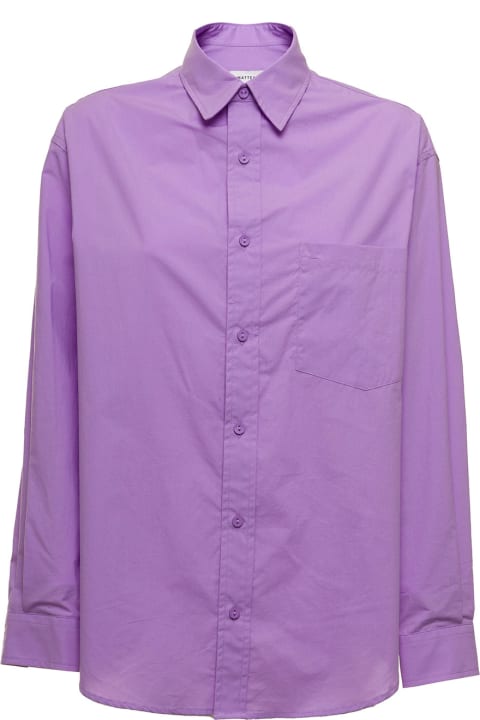 Matteau Woman's Lilac  Cotton Poplin Shirt