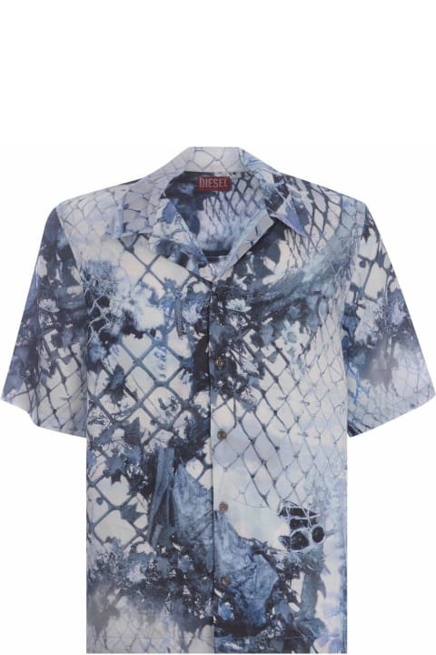 Fashion for Women Diesel S-bristol Abstract Printed Bowling Shirt