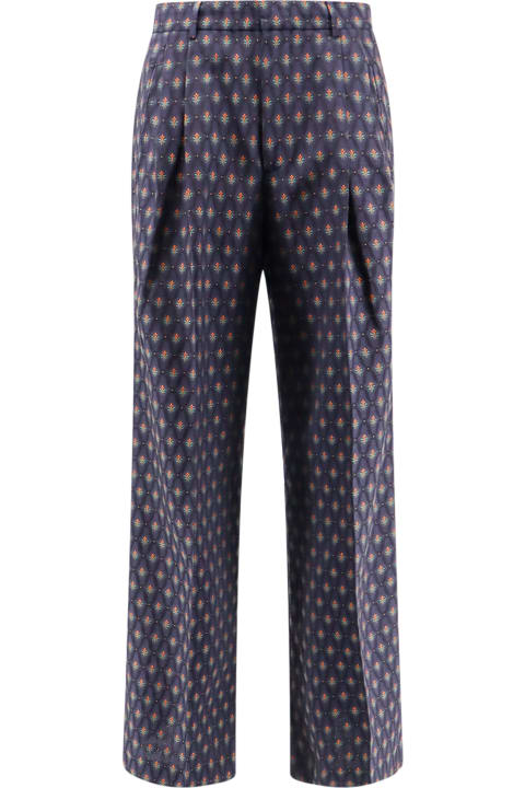 Etro for Women Etro Embroidered Wool Blend Pant