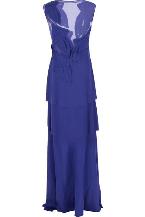 Alberta Ferretti for Women Alberta Ferretti Blue Acetate Blend Long Dress