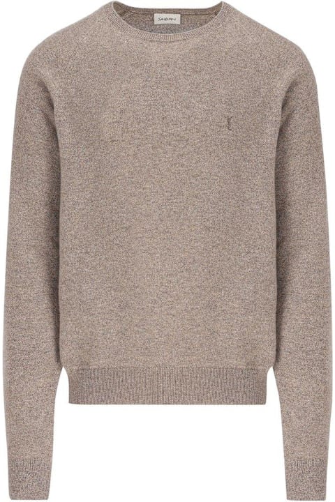 Saint Laurent Sweaters for Men Saint Laurent Cassandre Crewneck Jumper