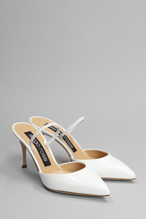 Sandals In White Patent Leather