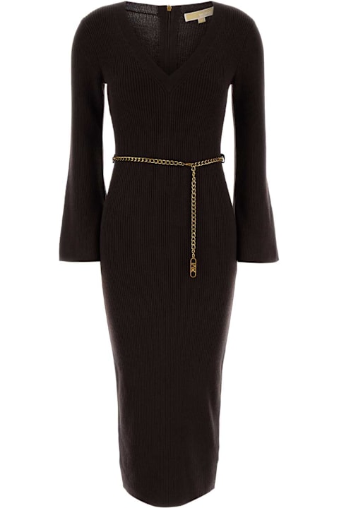 Homeware Michael Kors Chocolate Wool Blend Dress
