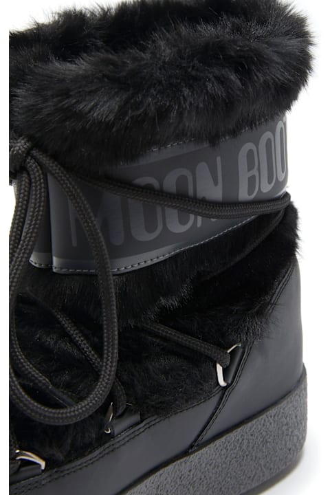 Moon Boot Shoes for Women Moon Boot Ltrack Tube Faux-fur Black Boots