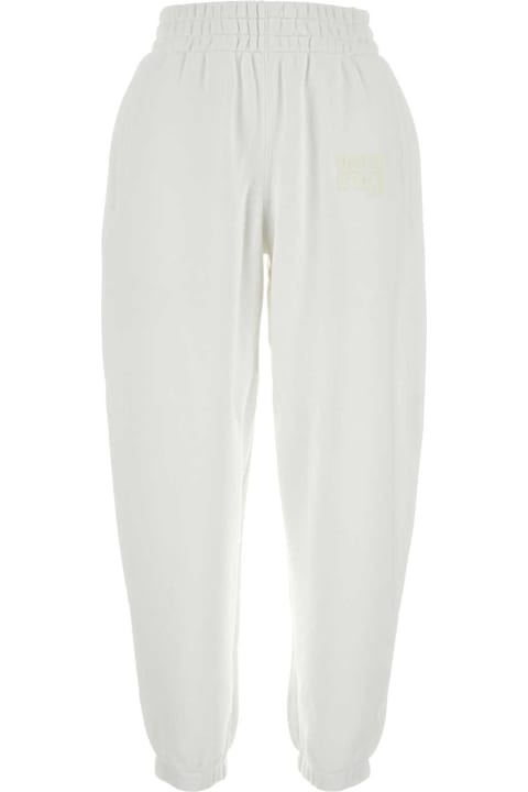 Fleeces & Tracksuits for Women T by Alexander Wang White Cotton Joggers