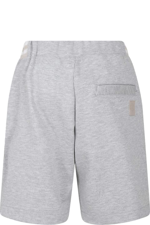 Eleventy Bottoms for Boys Eleventy Grey Shorts For Boy With Logo