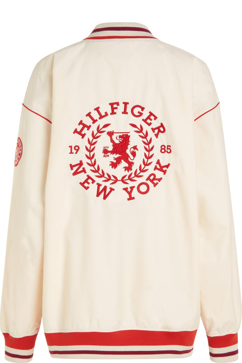 ウィメンズ Tommy Hilfigerのコート＆ジャケット Tommy Hilfiger Oversized Baseball Jacket With Crest
