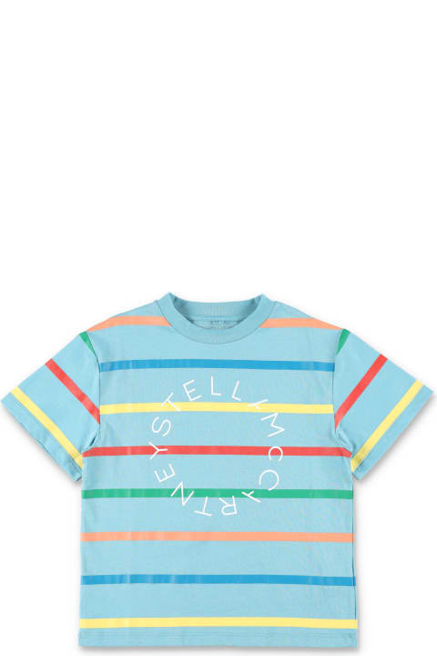 Stella McCartney Kids Stella McCartney Kids Logo Striped T-shirt