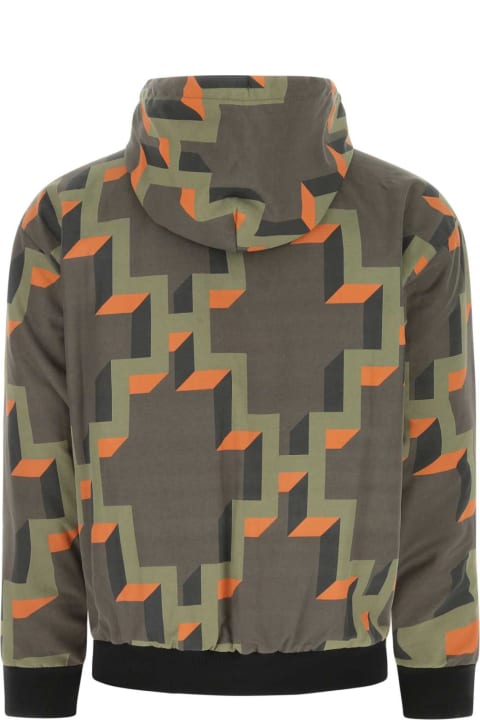 Marcelo Burlon Coats & Jackets for Men Marcelo Burlon Printed Polyester Windbreaker