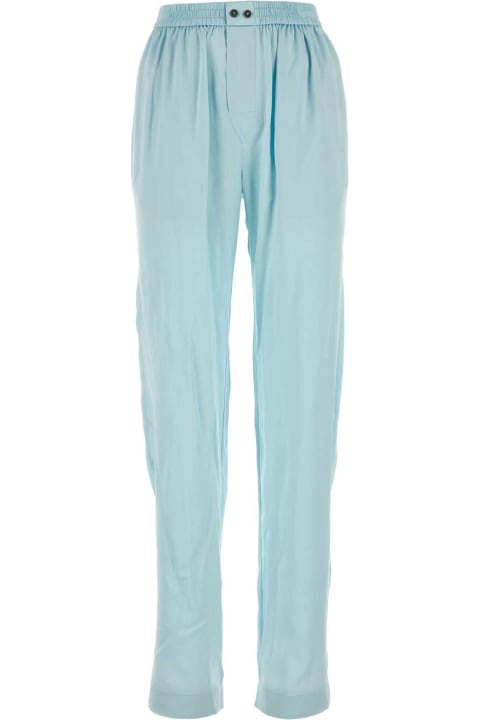 Alexander Wang for Women Alexander Wang Light Blue Satin Pyjama Pant