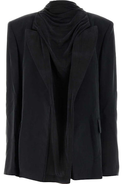 Y/Project معاطف وجواكت لـ السيدات Y/Project Charcoal Cupro Oversize Blazer