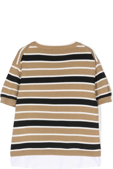 Stripe-pattern Knitted T-shirt
