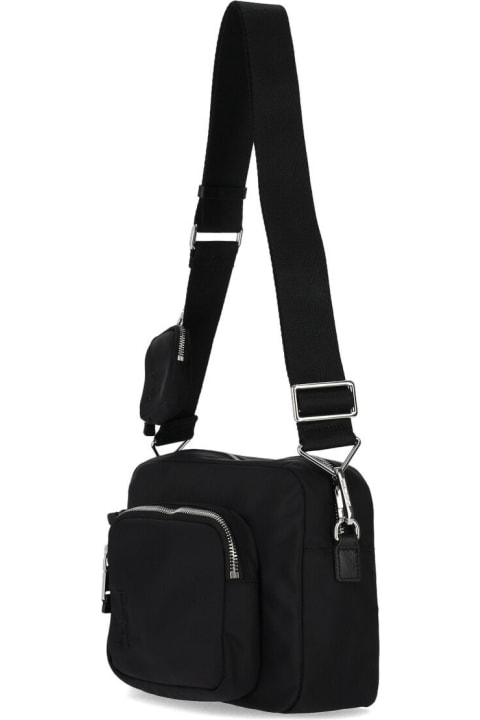 Ea Black Nylon Crossbody Bag