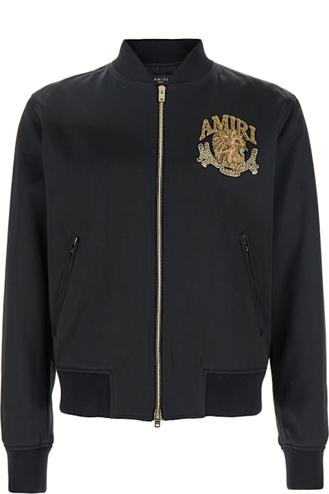 AMIRI معاطف وجواكت لـ القسم الرجالي AMIRI Amiri Lion Beaded Bomber