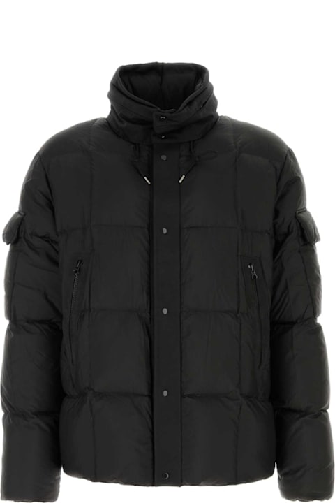 Ten C معاطف وجواكت لـ القسم الرجالي Ten C Black Nylon Shelter Combo Down Jacket