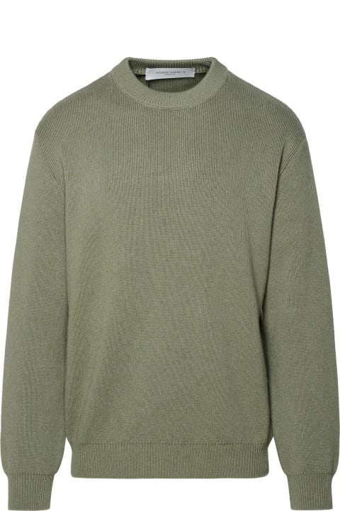 Golden Goose Sweaters for Men Golden Goose Green Cotton Blend Sweater