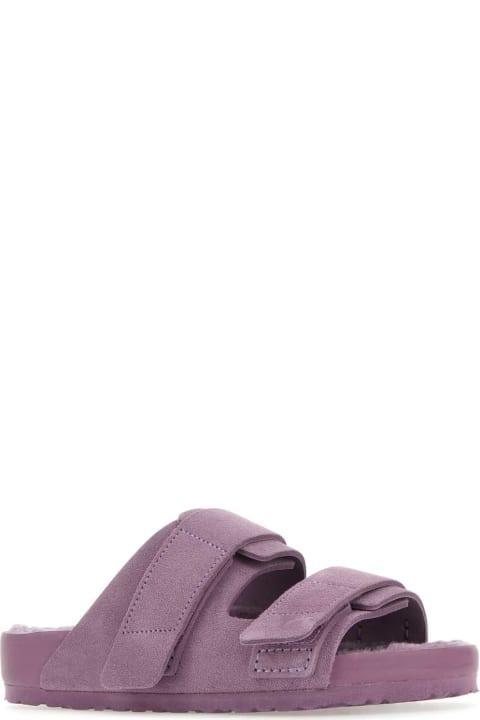 Other Shoes for Men Birkenstock Purple Suede Birkenstock X Tekla Uji Slippers