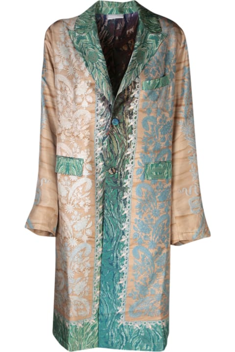 Pierre-Louis Mascia Coats & Jackets for Women Pierre-Louis Mascia Aloe Green/beige Duster Coat