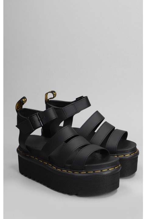 Dr. Martens Shoes for Women Dr. Martens Blaire Quad Wedges In Black Leather