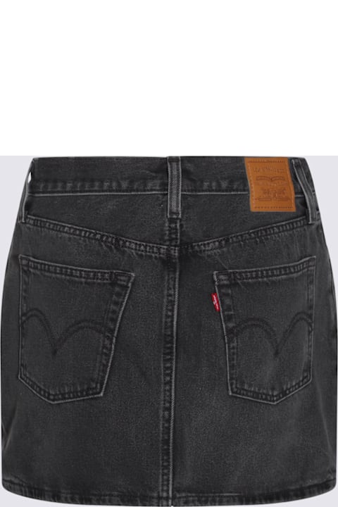 Levi's الملابس لـ السيدات Levi's Black Cotton Mini Skirt