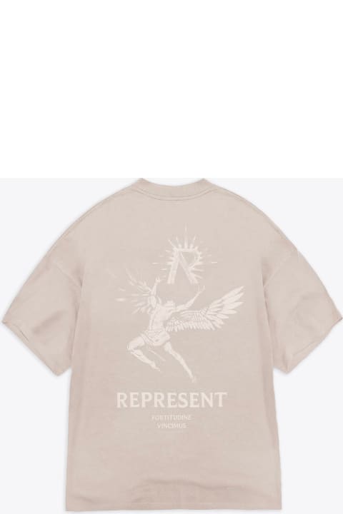 REPRESENT Topwear for Men REPRESENT Icarus T-shirt Beige cotton Icarus t-shirt with short sleeves - Icarus T-Shirt