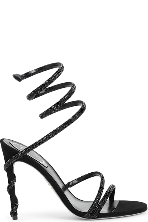 Homeware René Caovilla Margot Sandals In Black Leather