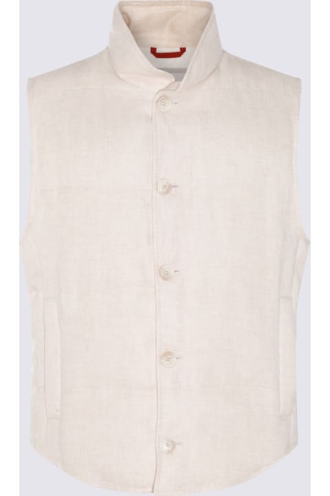 Brunello Cucinelli Coats & Jackets for Men Brunello Cucinelli Beige Linen Down Jacket