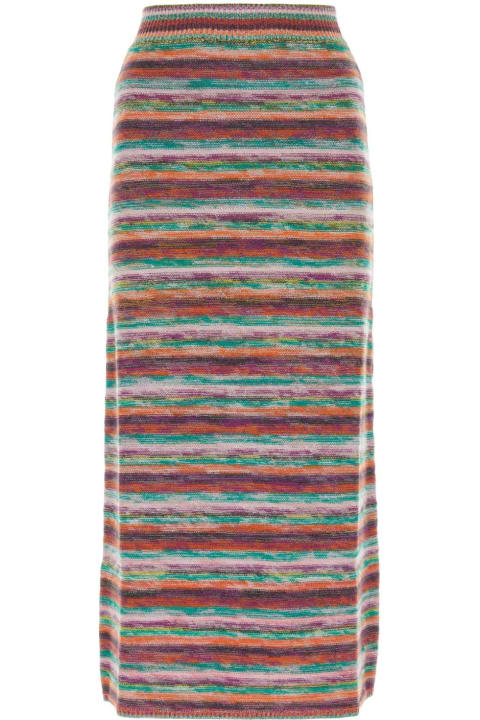 ウィメンズ Chloéのスカート Chloé Embroidered Wool Blend Skirt