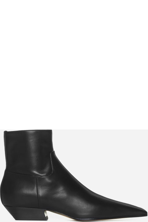 Khaite Marfa Leather Ankle Boots